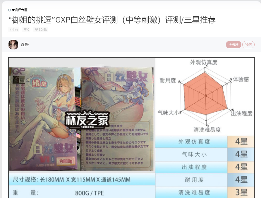 GXP-白丝壁女（1代）评测！老牌榨汁姬的过硬实力，超前时代的神秘配方！